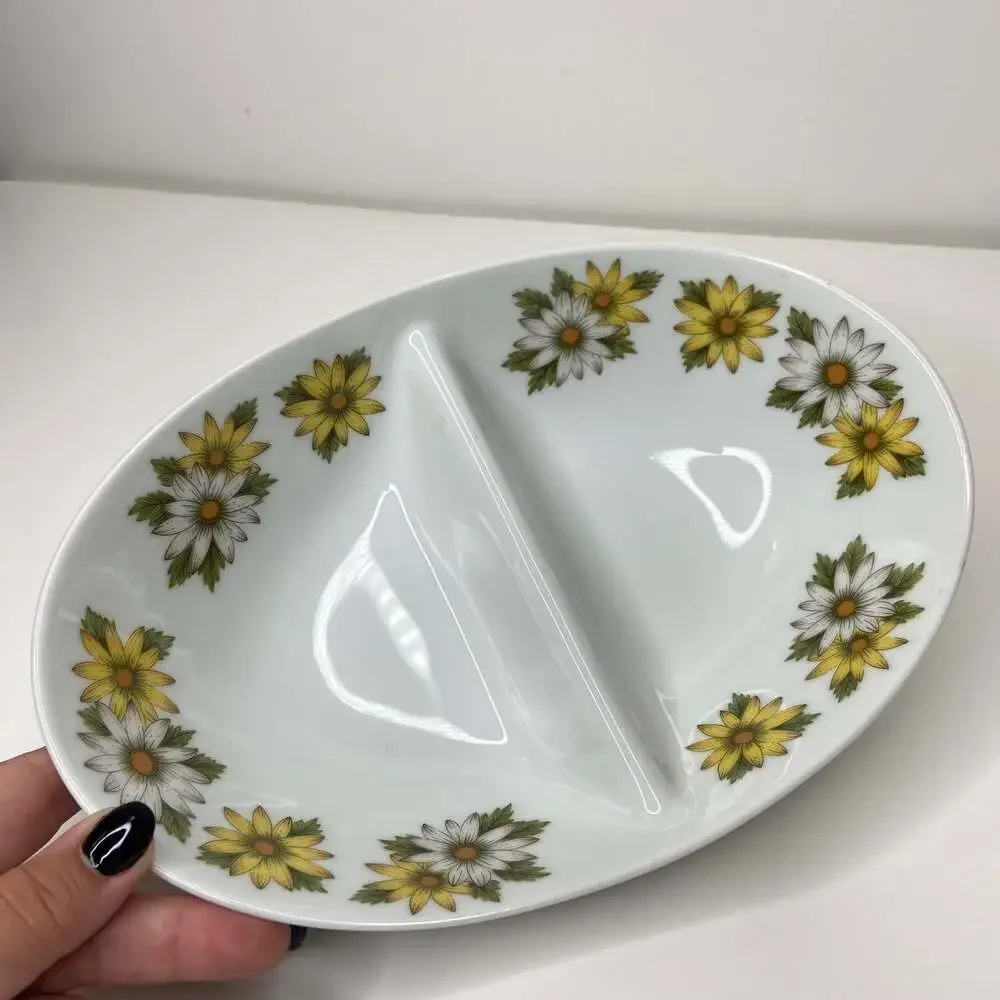 Vintage Noritake China Marguerite Cook’n’Serve Dual Serving Dish